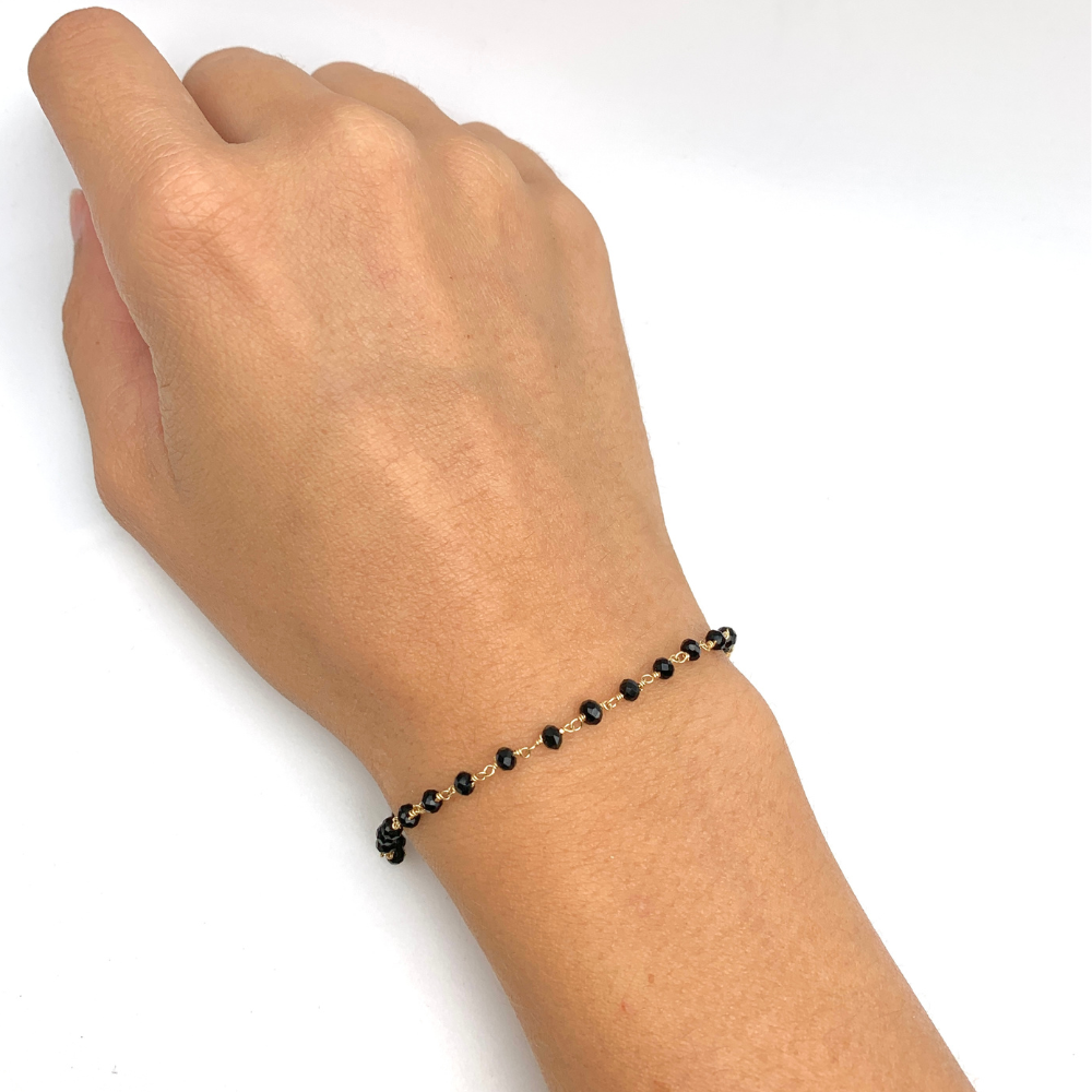 bracciale in argento gold rosario