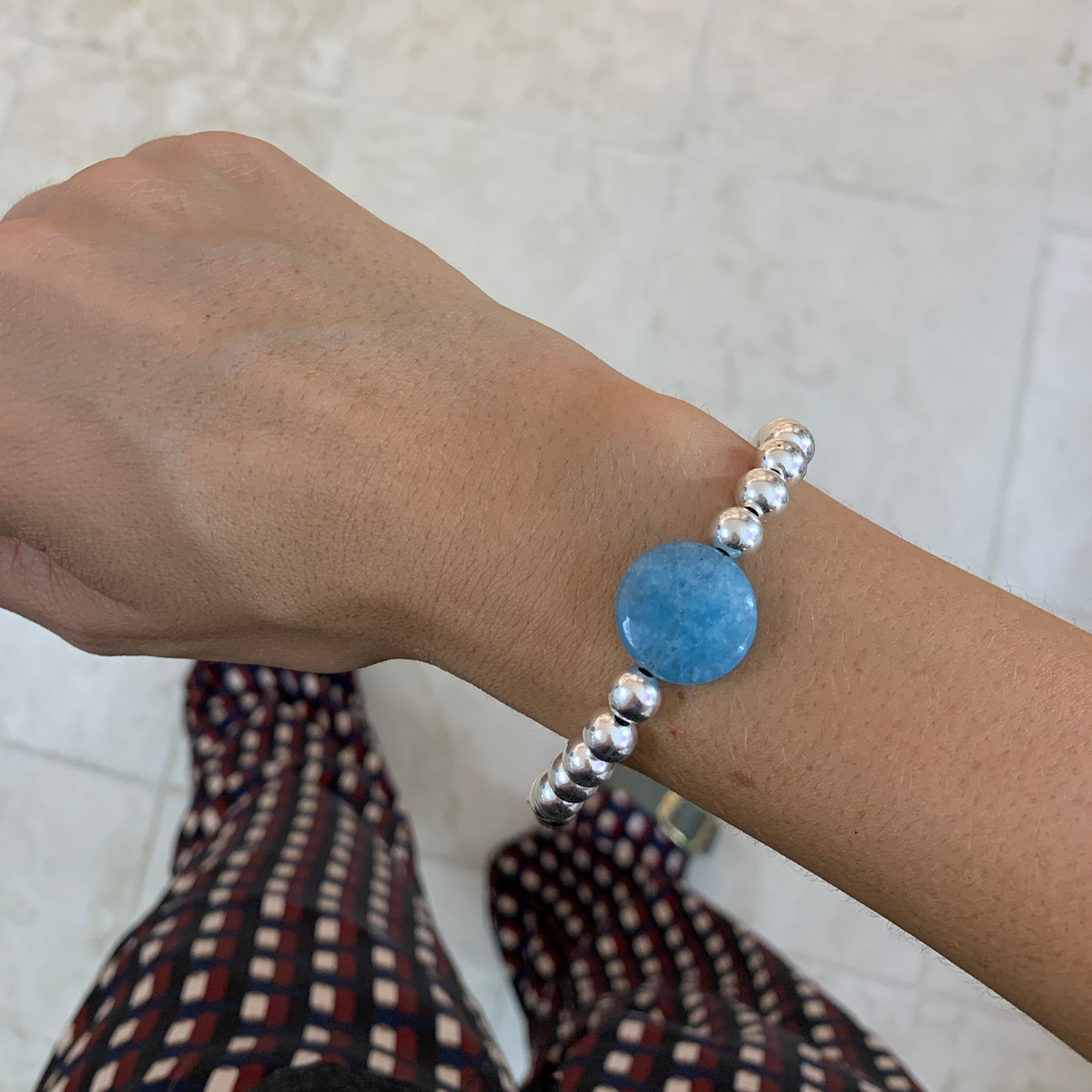 Bracciale Pietra Azzurra in Argento Silver - WJ Gioielli