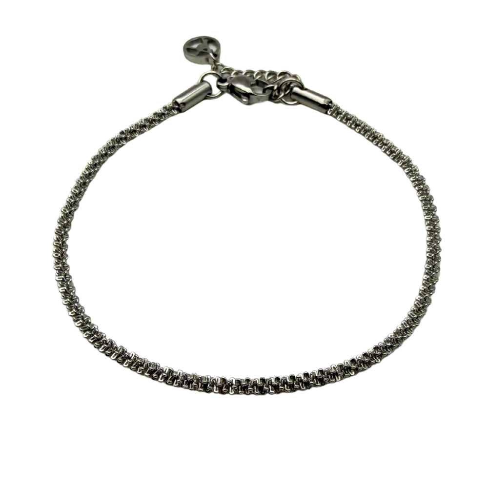Bracciale Diamantato in Acciaio Silver