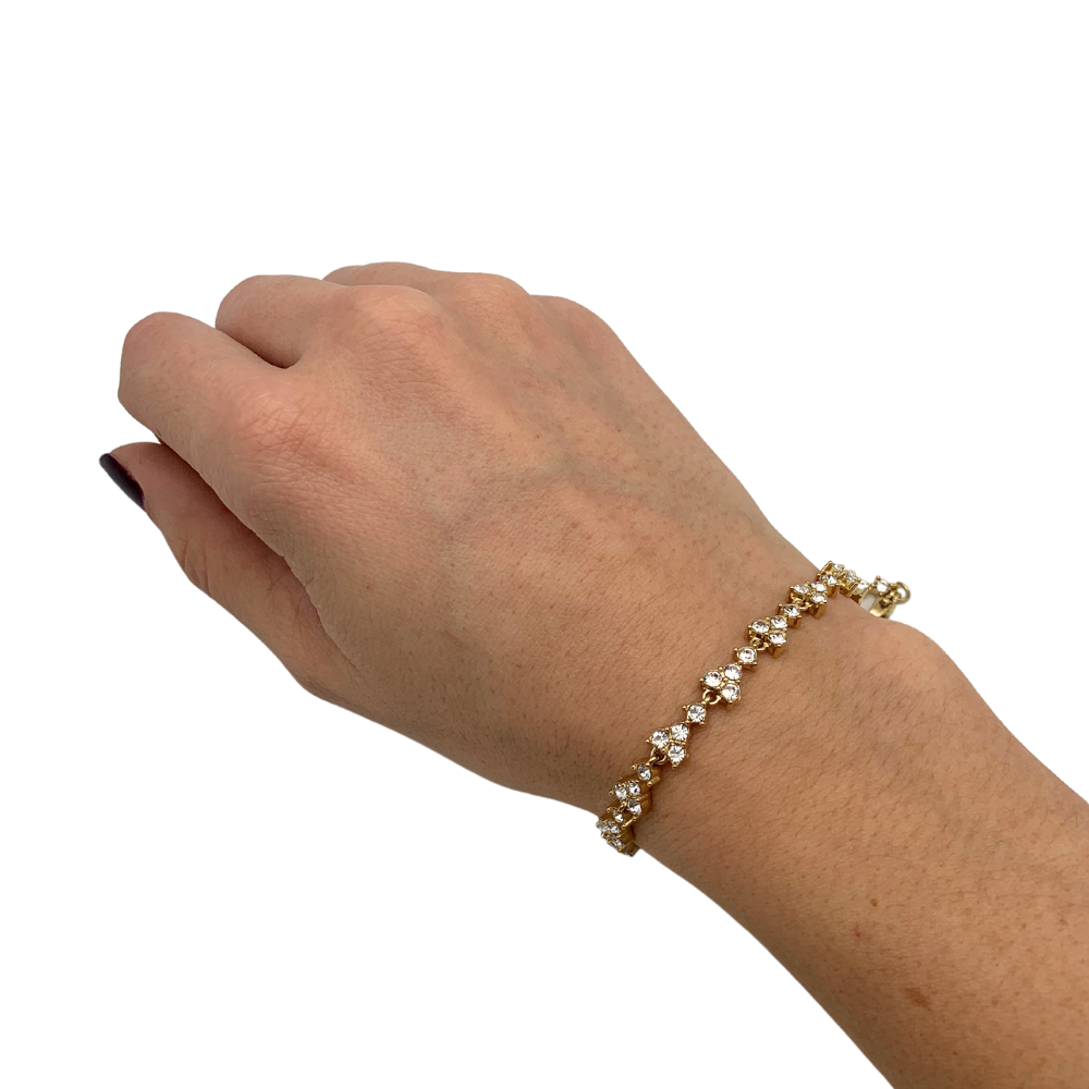 Bracciale Tennis Glimmering in Acciaio Gold - WJ Gioielli