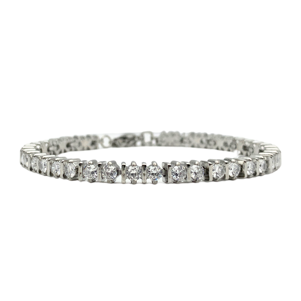 Bracciale Tennis in Acciaio Silver - WJ Gioielli
