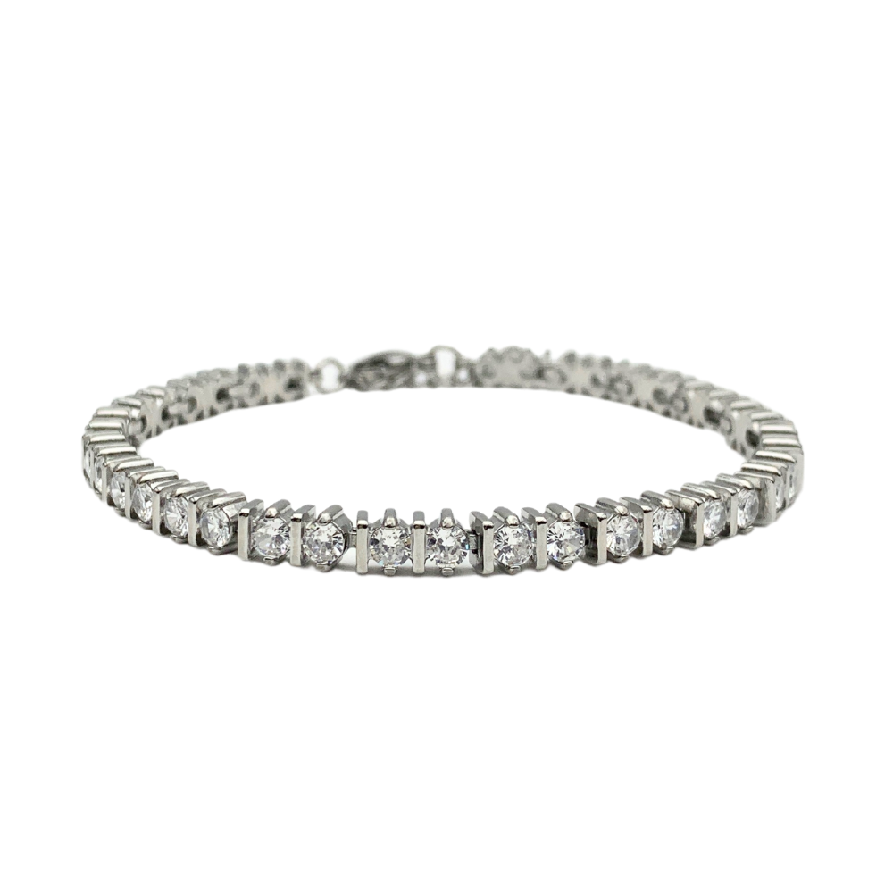 Bracciale Tennis in Acciaio Silver - WJ Gioielli