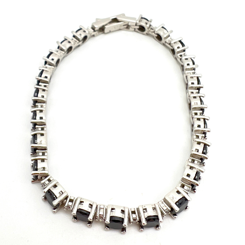bracciale tennis zirconi tondi neri