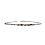 Bracciale Tennis Zirconi Bianchi e Neri in Argento Silver - WJ Gioielli