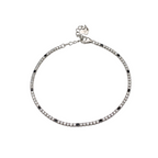 Bracciale Tennis Zirconi Bianchi e Neri in Argento Silver - WJ Gioielli