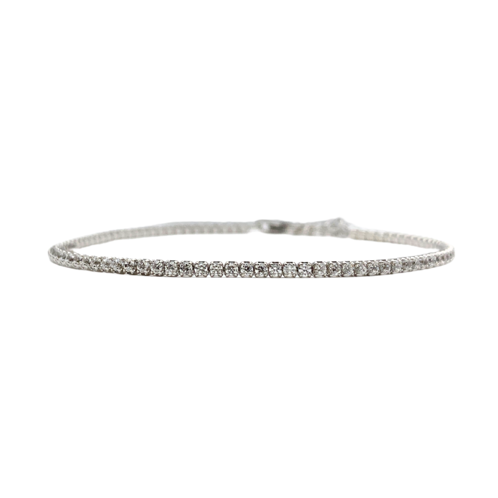 Bracciale Tennis Zirconi Bianchi in Argento Silver - WJ Gioielli