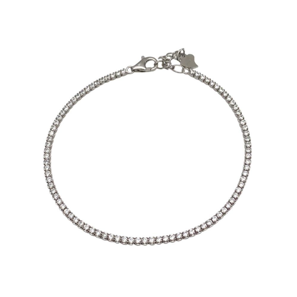 Bracciale Tennis Zirconi Bianchi in Argento Silver - WJ Gioielli
