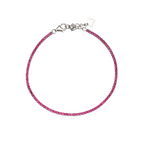 Bracciale Tennis Zirconi Fucsia in Argento Silver - WJ Gioielli
