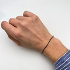 Bracciale Tennis Zirconi Neri in Argento Silver - WJ Gioielli