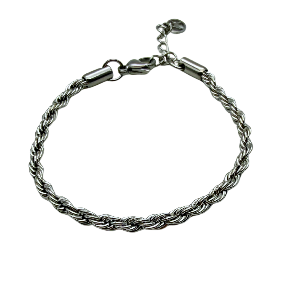 Bracciale Torchon in Acciaio Silver