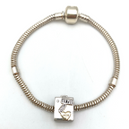 bracciale in argento 925 con ciondolo valigia
