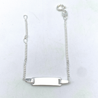 bracciale in argento 925 silver con targhetta personalizzabile con incisione