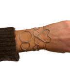 Bracciale Double Ring in acciaio silver