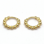 Mono Hoop Bubble Mini in Argento Gold