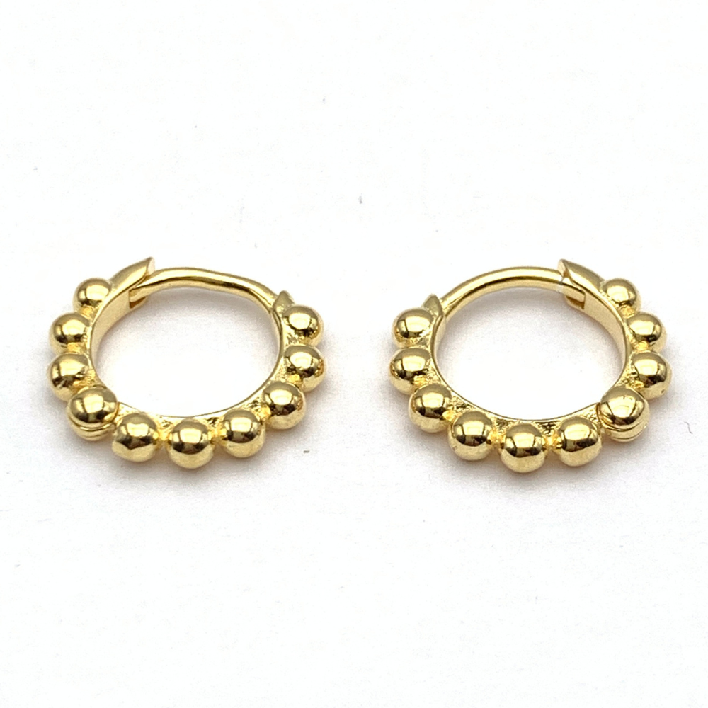 Mono Hoop Bubble Mini in Argento Gold