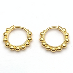 Mono Hoop Bubble Mini in Argento Gold
