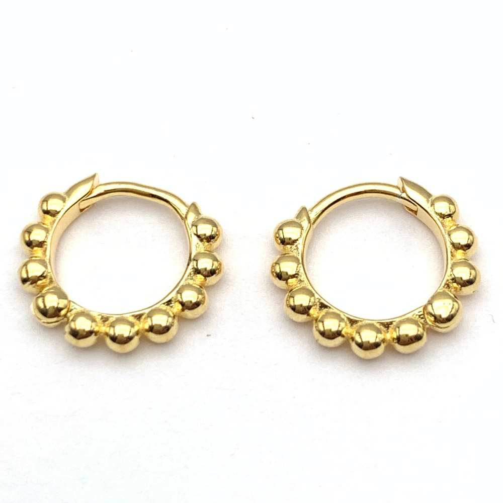 Mono Hoop Bubble Mini in Argento Gold