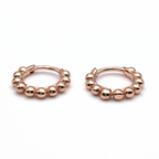 Mono Hoop Bubble Mini in Argento Rosè