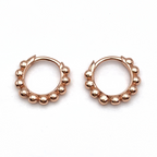 Mono Hoop Bubble Mini in Argento Rosè