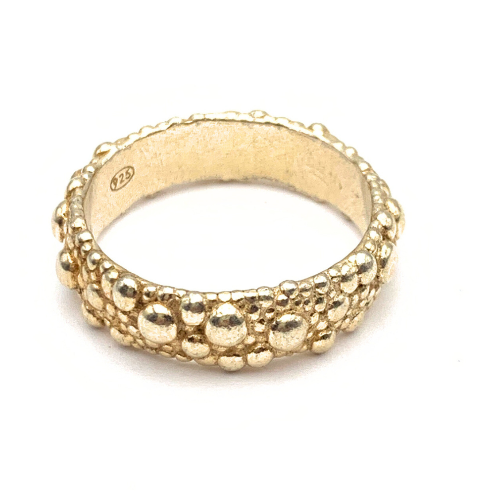 Bubble Ring in Argento Gold