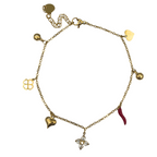 Cavigliera Charms in Acciaio Gold