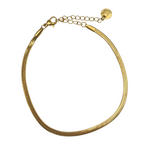 Cavigliera Snake in Acciaio Gold