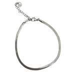 Cavigliera Snake in Acciaio Silver