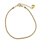 Cavigliera Mini Torchon in Acciaio Gold