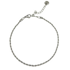 Cavigliera Mini Torchon in Acciaio Silver