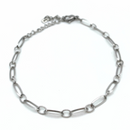 cavigliera chain in acciaio silver