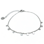 Cavigliera con Medagliette in Acciaio Silver