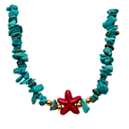 Choker Sassolini Azzurri in Acciaio Gold