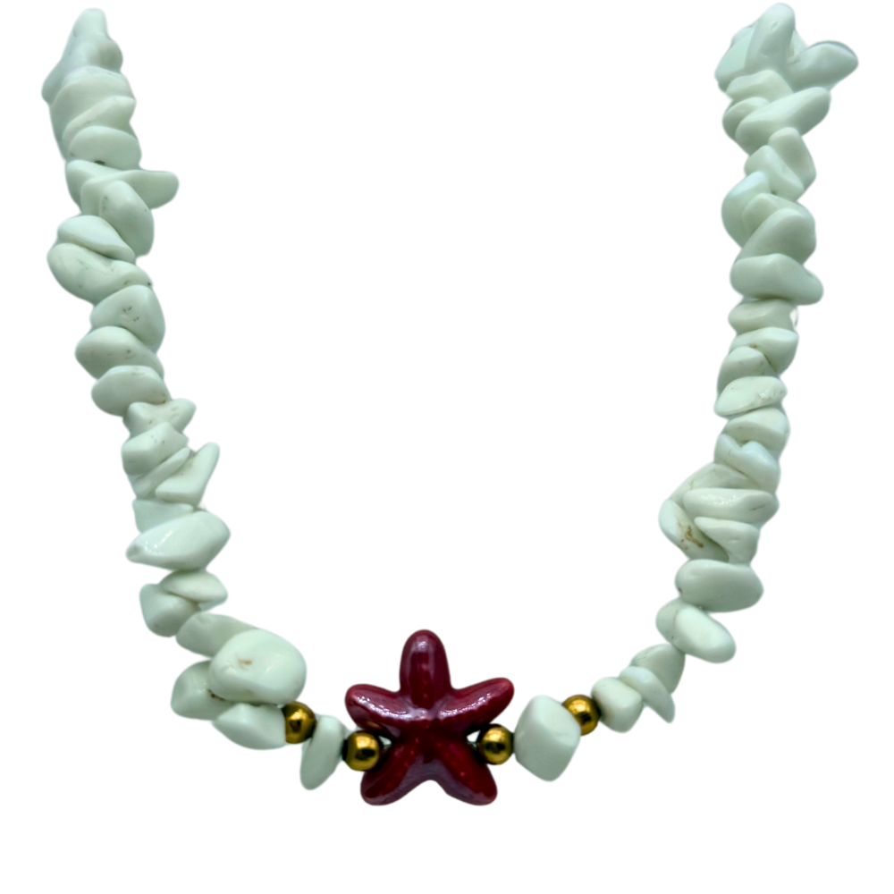 Choker Sassolini Bianchi in Acciaio Gold
