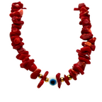 Choker Sassolini Rossi in Acciaio Gold