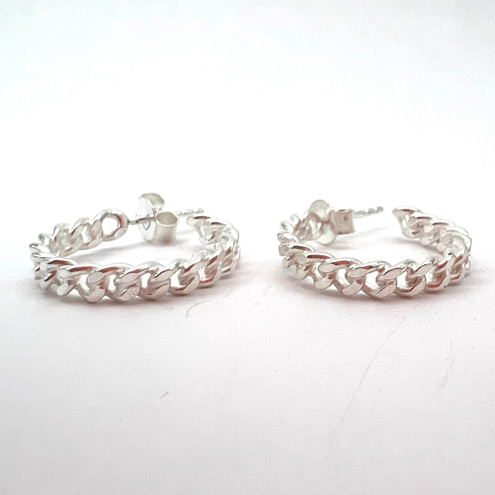 Orecchini Hoops Grumetta in Argento Silver