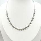 choker in argento 925 con zirconi bianchi triangolari silver