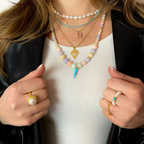 Collana Perle di Fiume in Argento Gold