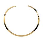 Choker Rigido Piatto Acciaio Gold