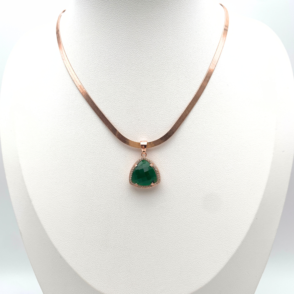 Collana Green Dream in Argento Rosè