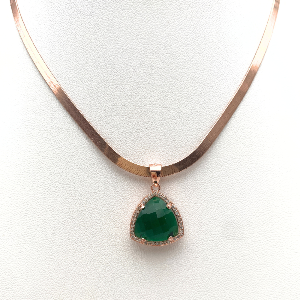 Collana Green Dream in Argento Rosè