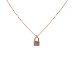 Collana Lucchetto in Argento Rosè