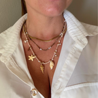 Collana Sea Gypsy Bianca a in Acciaio Gold
