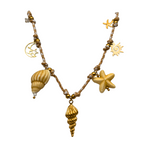 Collana Sea Gypsy Bianca a in Acciaio Gold