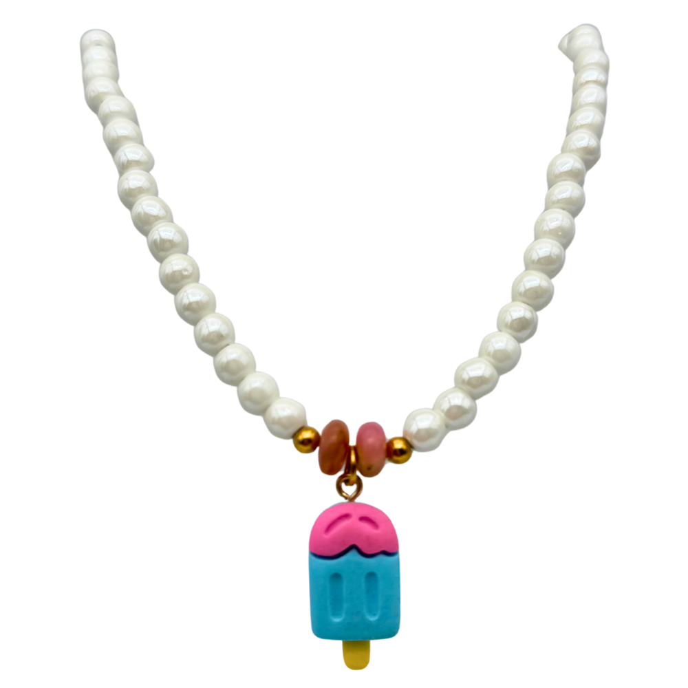 Collana Candy Ghiacciolo in Acciaio Gold