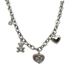 Collana Lovely Charms in Acciaio Silver