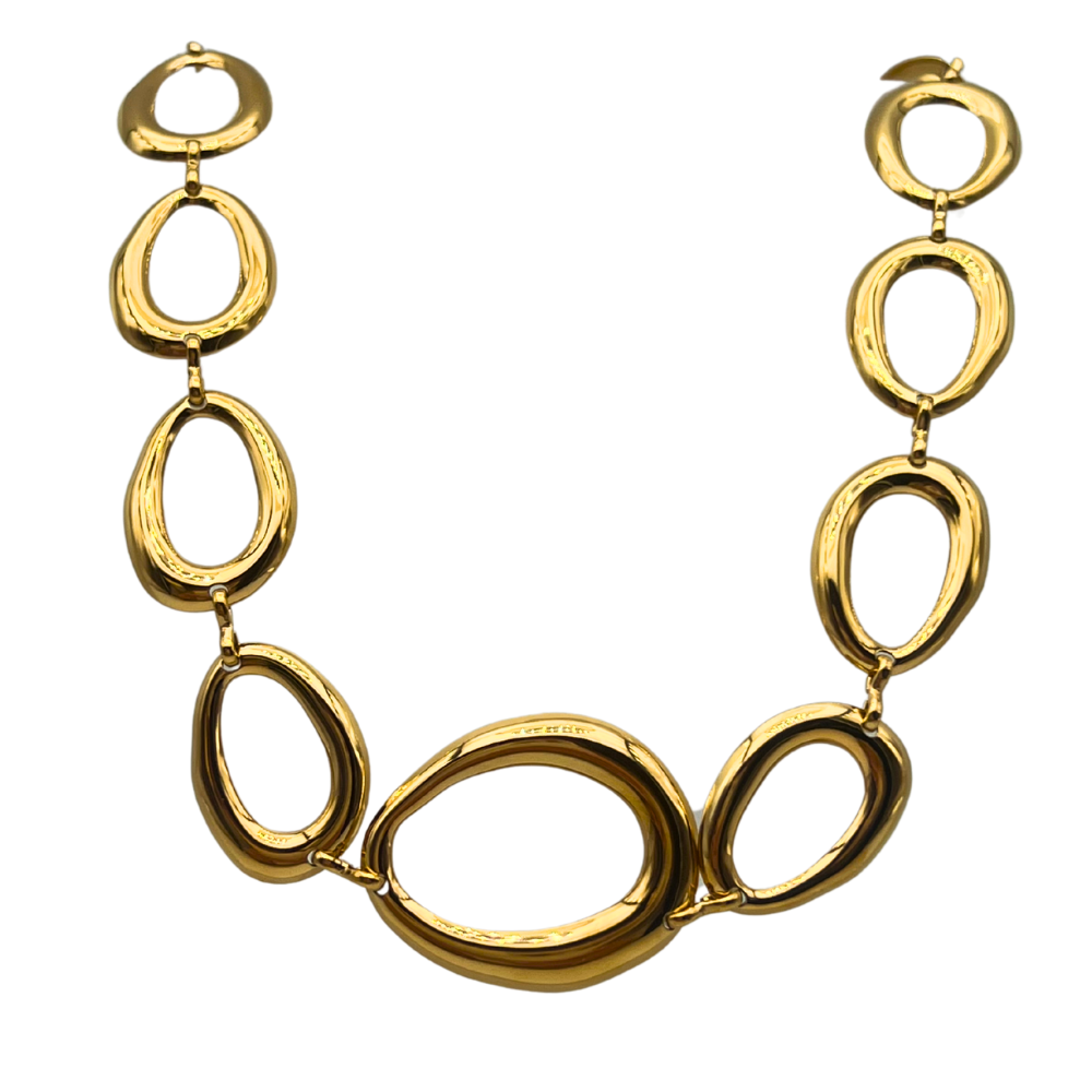 Collana Catena Oval Bold in Acciaio Gold