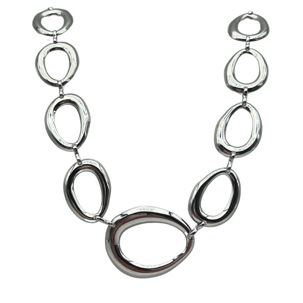 Collana Catena Oval Bold in Acciaio Silver