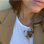 Collana Emily Viola in Acciaio Gold