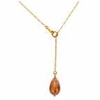 Collana Pendol con Pietra di Luna in Argento 925 Placcato Oro 18k