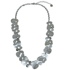 Collana Semi Rigida in Acciaio Silver con Gocce Piatte
